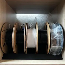 Filament castor holder for Kallax shelf