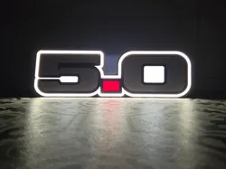 Ford 5.0 LED Lightbox Sign - Free 3D Print Model