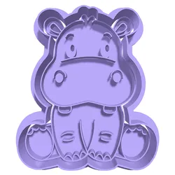 Hippo cookie cutter/sealer Hippo cookie cutter fondant cookies