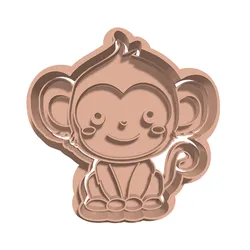 Monkey cookie cutter/stamp Monkey cookie cutter fondant cookies