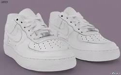 NIKE air force 1 white fashion sneaker Low-poly 3D model