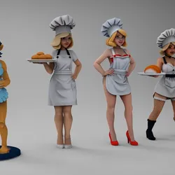 Sexy chefs collection - 4 models