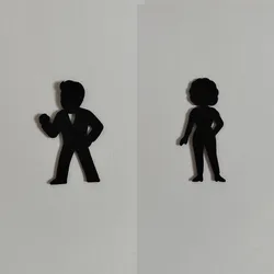 Danny and Sandy Toilet Signs Silhouettes – 3D Printable Decorative Symbols