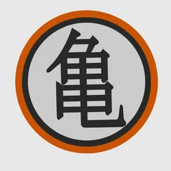 Dragonball Kame Logo Lamp Lightbox print model 3D print model