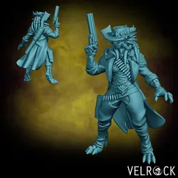 Female Dragonfolk Gunslinger (PRESUPPORTED)