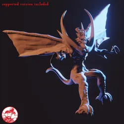 Gargoyle Familiar Medium Miniature version 1 (1 inch/25 mm base size, 1.25 inch/32 mm height)