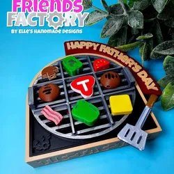 Grill 'n' Thrill Tic Tac Toe w. BONUS Beadable Game Pieces (Personal Use ONLY)