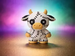 Kuhfigur "Stitch Moo" mit Patchwork-Charme - Free 3D Print Model