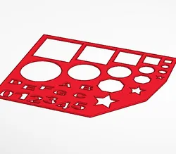 table ruler with shapes, table ruler with shapes