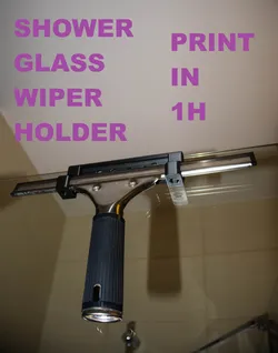 Bathroom Shower Glass Wiper Squeegee Hook holder