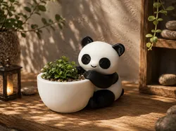 Hugging Panda Planter -3D Print Model
