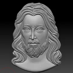 Jesus Pendant 3D print model3