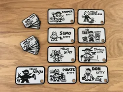 KittyVerse Keychain Cards - Free 3D Print Model