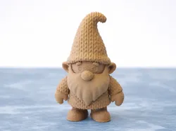 Knitted Gnome for decoration, painting, poke box - Free 3D Print Model