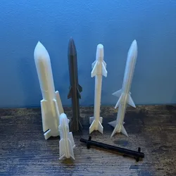 Missile Replica Set (Aim9, Aim120, Aim7, Aim4, Aim54, Stinger)
