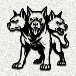 mythical beast cerberus dog wall art home decor