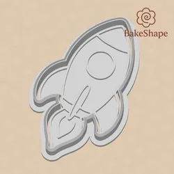 Rocket Ship Cookie Cutter & Embosser – STL File for 3D Printing