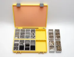 Rugged Box with Modular Slots (Parametric) - Shallow height (multi row version)