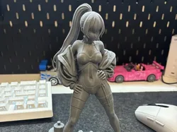 Stylized Cyberpunk Girl | High-Detail Anime Statue - Free 3D Print Model