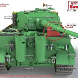 Tiger tank temporarily place wooden sleepers.(STL-16-35)