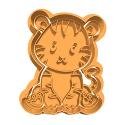 Tiger Tiger cookie cutter/stamp Tiger cookie cutter fondant cookies