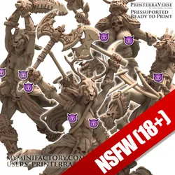 004 ROMAN NSFW topless muscular female savage Barbarians