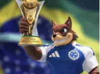Cruzeiro Wolf Mascot Holding Brasileirão Cup - Free 3D Print Model