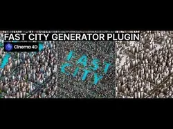 FastCity Generator for Cinema 4D Low-poly 3D model