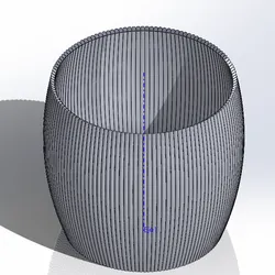 Large Ribbed Plant Pot