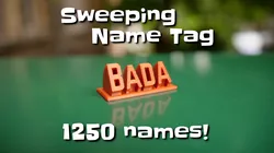 Sweeping Name Tag