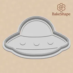UFO Cookie Cutter & Embosser – STL File for 3D Printing