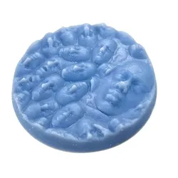 33-Piece Round Base Set with Magnet Slots : Stone Faces