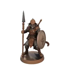 Dwarven Spear Master for 28mm Tabletop DnD