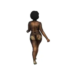 Golden Goddess - Afro Art Walk Pose