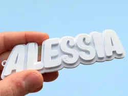 Keychain | keychains Alessia Name Easy Print - Free 3D Print Model