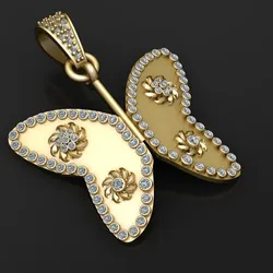 Light Weight Diamond Butterfly  3D printable model PENDANT