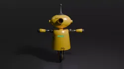 Low-Poly Retro Robot  Low-poly 3D model