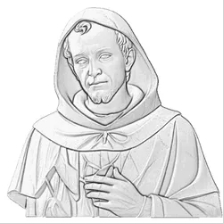 MONK BAS RELIEF