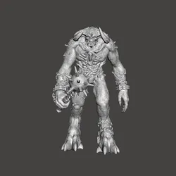 TITAN DEMON WITH MACE MINIATURE MODEL FIGURE FOR FANTASY OR SCIFI GAMES RPG DND