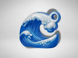 Wave Keychain - Free 3D Print Model