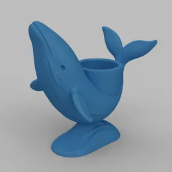 Whale Planter - 3D Printable Ocean Pot