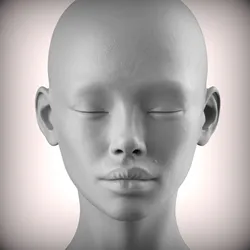 63 3D Head Face Female child Character M3GAN teenager portrait doll bjd Low-poly 3D model