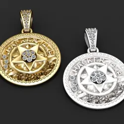 CustomEngravedPendant3D printable model