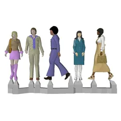 FG09 - 1970s Pedestrians (N Scale) 1:152