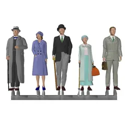 FG10 - 1930s Passengers (TT Scale) 1:100