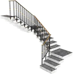 Modern stair staircase in Art Deco style.