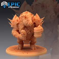 Pigserker Drinking / Pig Berserker / Armored Were Boar