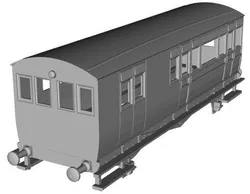 SR IOW Coach 4111, diagram 166 brake third Set 483 1/87 scale