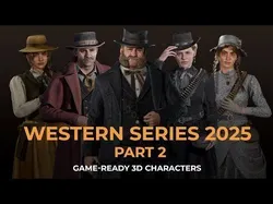 Western Character Rose - Survival Shooter Cowboy Cowgirl Woman Low-poly 3D model