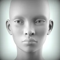 77 3D HEAD FACE FEMALE CHARACTER FEMALE TEENAGER PORTRAIT DOLL BJD LOW-POLY 3D MODEL